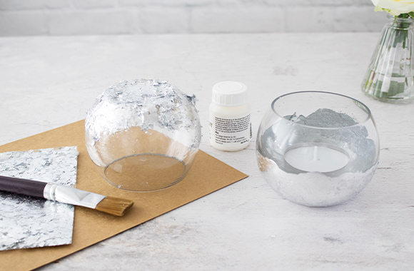 Silver Wedding Table Decoration: craft materials for a silver tealight holder. Silver Wedding Table Decoration: craft materials for a silver tealight holder.