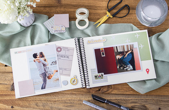 Handmade silver wedding anniversary gift: finished photo book. Handmade silver wedding anniversary gift: finished photo book.