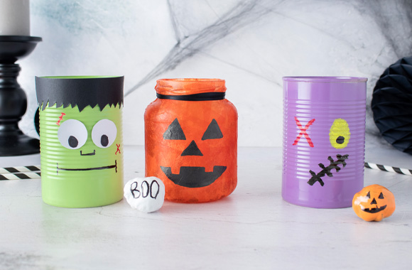 Making Halloween decorations with children