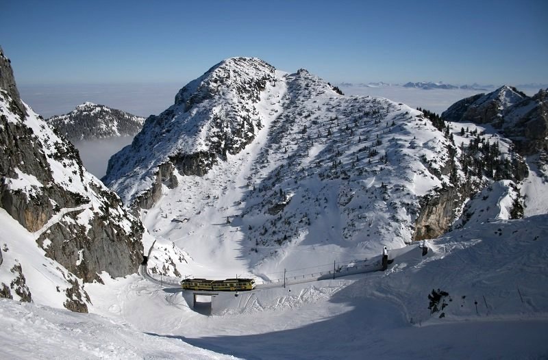Skigebiet Wendelstein mit Zahnradbahn Skigebiet Wendelstein mit Zahnradbahn