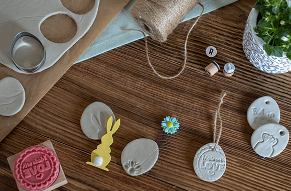 Easter craft idea - decorations for the salt dough Easter bouquet.