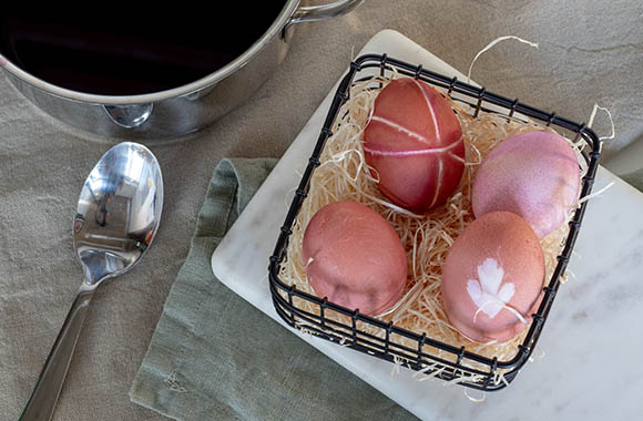 Easter eggs - many foods have natural dyes that are used to dye eggs.