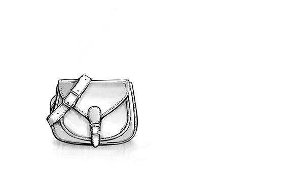 Saddle Bag – schlichte Umhängetasche mit Metallschnalle