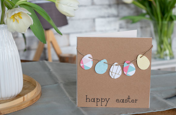 Easter cards - colourful Easter eggs are a classic Easter design.