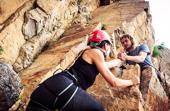 Klettern Natur – Beim Klettern sollte ein freundliches Miteinander herrschen