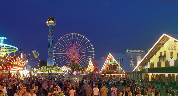 Festplatz des Cannstatter Volksfestes in Stuttgart Festplatz des Cannstatter Volksfestes in Stuttgart