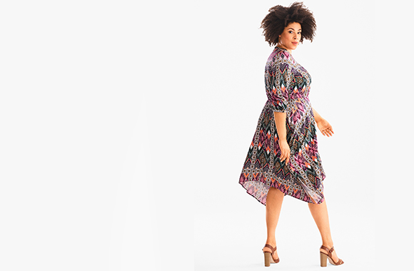 Dresses that conceal the belly - A-line and empire-waist are particularly flattering.