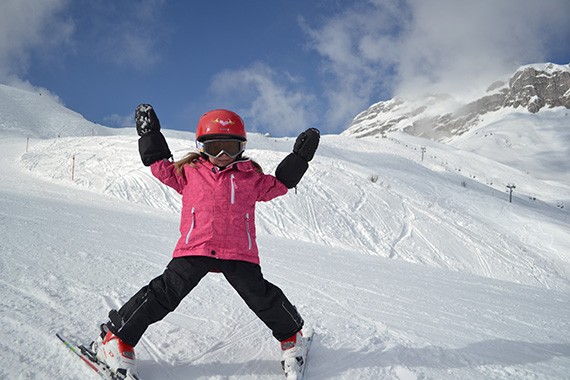 Kind auf Skiern Kind auf Skiern
