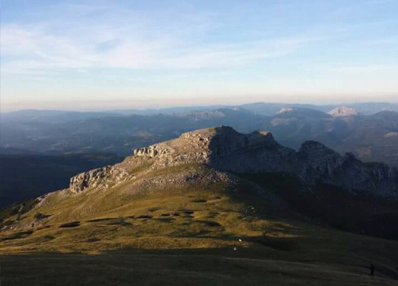 Vistas desde lo alto del pico Gorbea