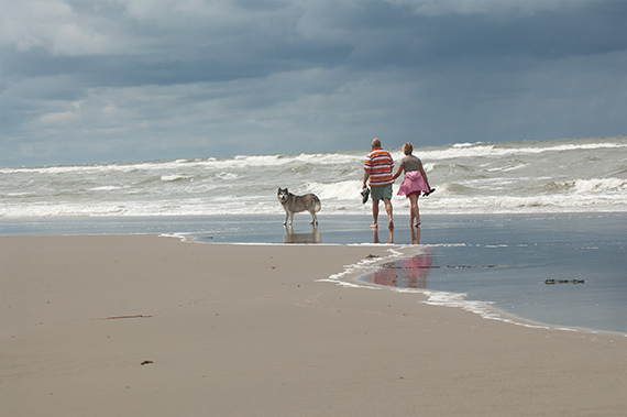 Wandelen op het strand op Terschelling Wandelen op het strand op Terschelling